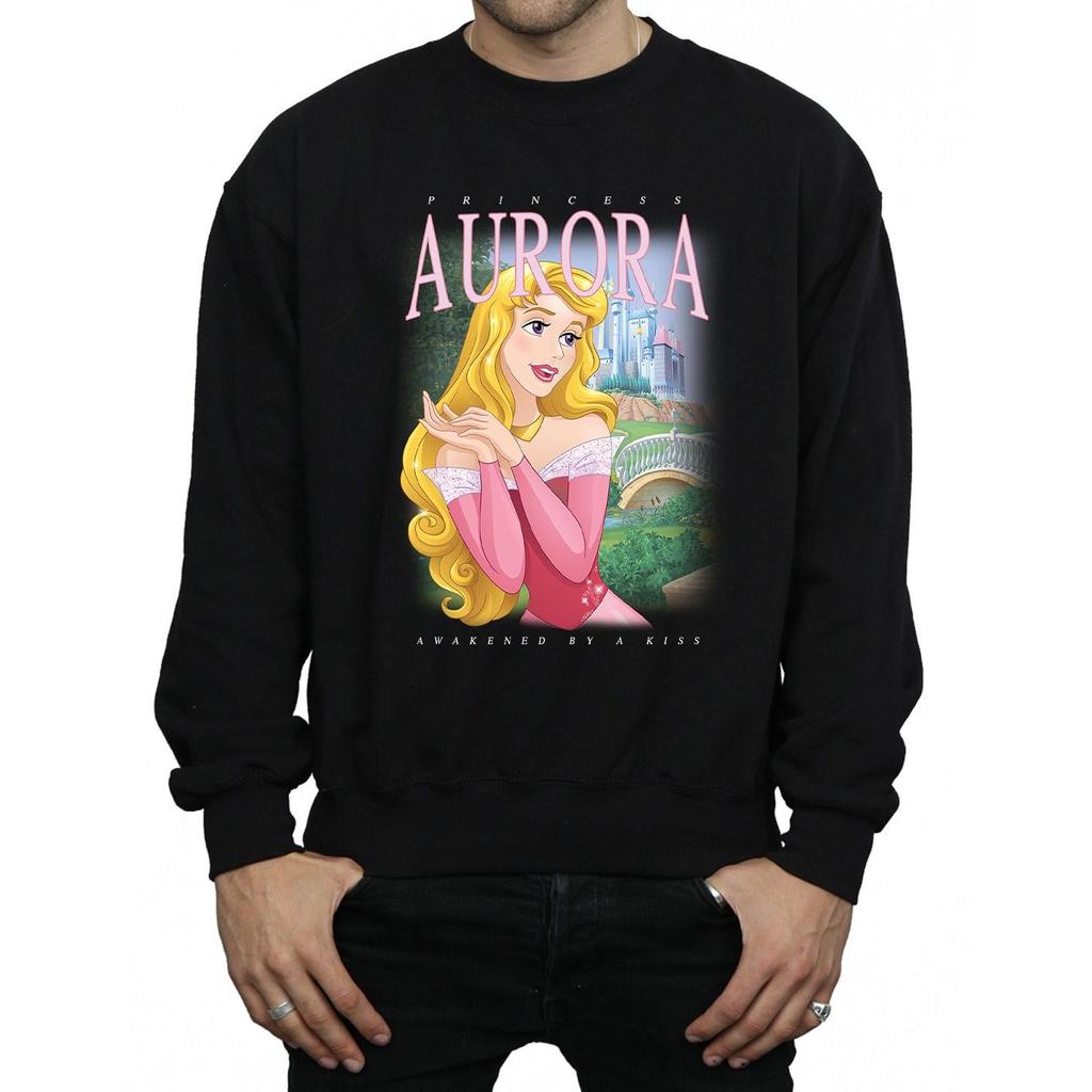 Disney Mens Sleeping Beauty Aurora Montage Sweatshirt