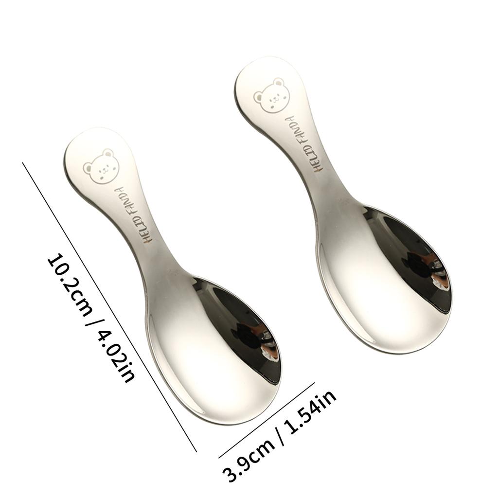 Милая ложка для соли из нержавеющей стали 304, детская десертная ложка с короткой ручкой, ложка для мороженого, кухонный мини-совок для приправ