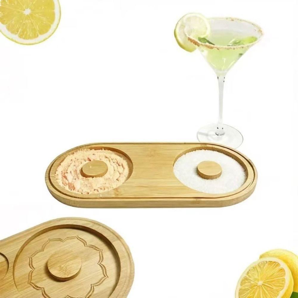 Spice Container Margarita Salt Rimmer Double Plate Sugar Rimmer Cocktail Rim Kit Home Bar