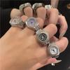 Mini Watches Couple Rings Alloy Roman Quartz Watch Rings Vintage Finger Watch Rings