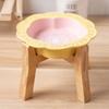 Persian Cat Bowl Anti-Black Chin Cat Canned Food Ceramic Bowl Small Dog Food Bowl With Wooden Shelf Anti-Knockover Water Cup