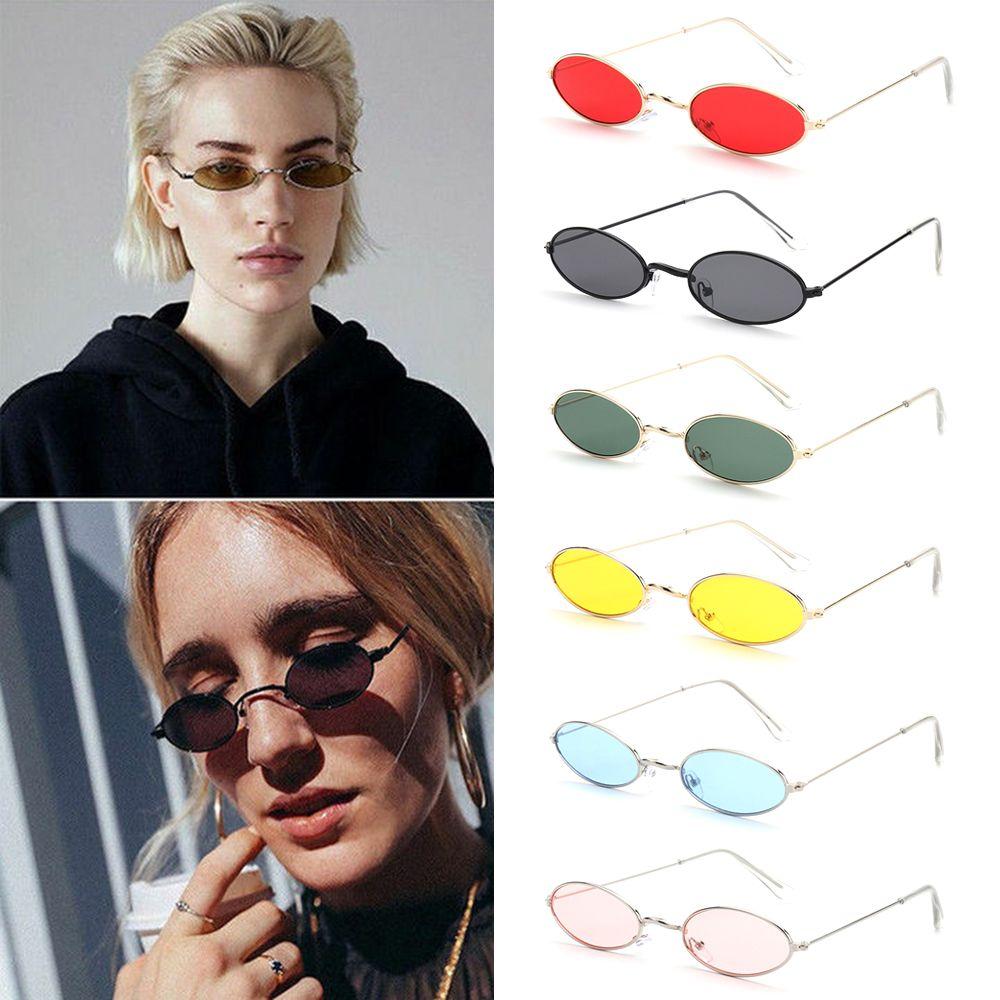 Fashion Design Small Frame Men and Women Sun Glasses Vintage Shades Eyeglasses Oval Sunglasses