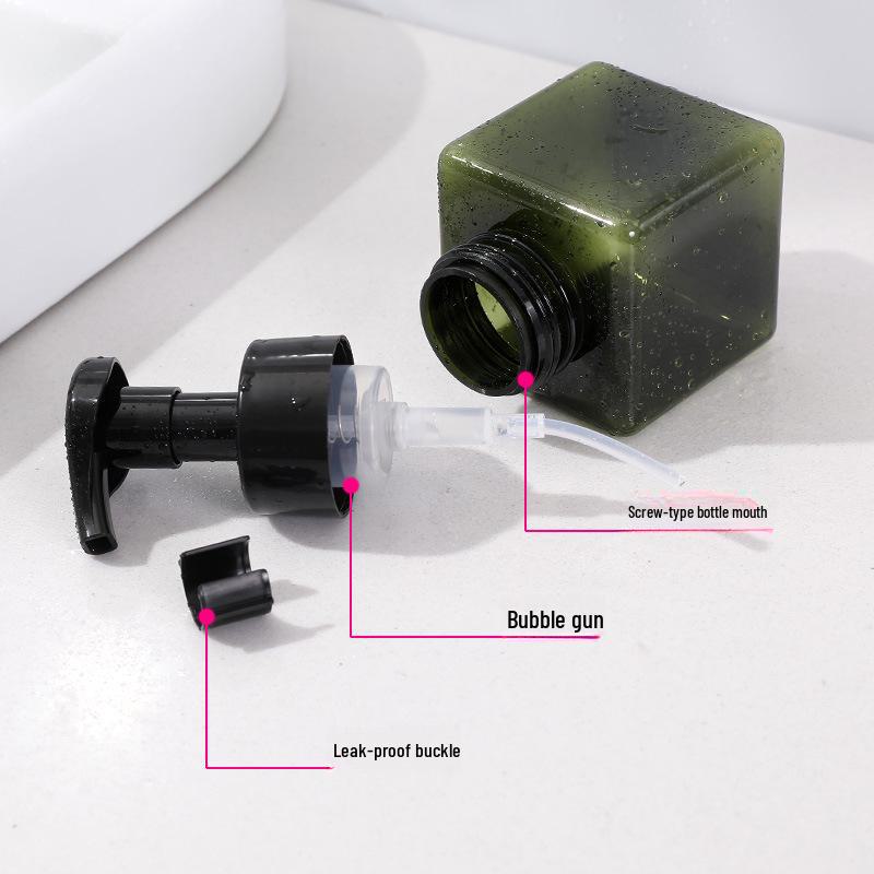 Square Foaming Bottle for Shower Gel, Hand Soap, Conditioner, and Cosmetics.