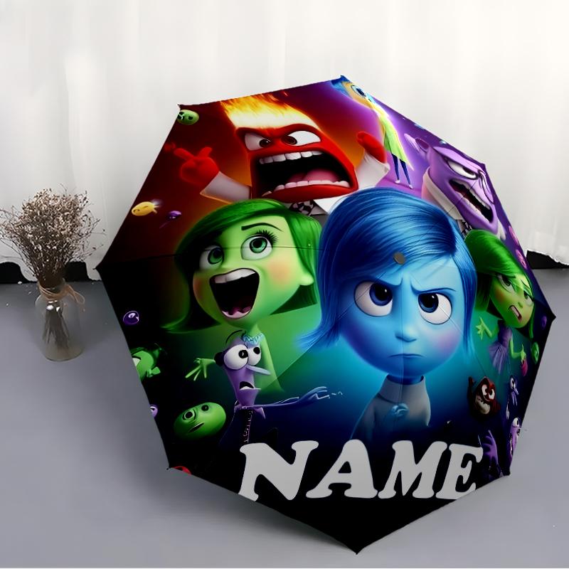 Personalized Name I-Inside Out Print Umbrella - Automatic Open/Close, Eight-Rib Durable Frame, Automatic Folding Umbrella