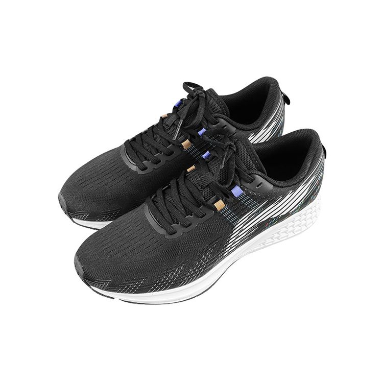 Li Ning Red Rabbit 4 Ткань Сетка Амортизация Нескользящие Износостойкие Дышащие Низкие Повседневные Туфли Мужские Кроссовки Черные ARMR019-5