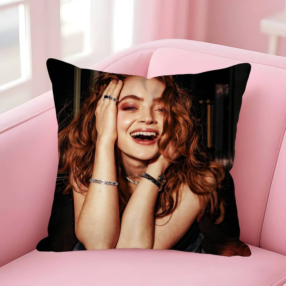 Actor SSadie SSink Pillow Cases for Bedroom Living Room Sofa Home Decor Polyester Cushion Cover with Zipper