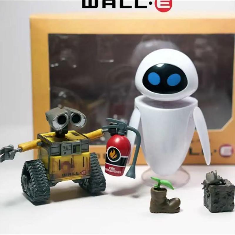 Милая мультяшная фигурка WALL-E EVE, модель, игрушки для детей, коллекционные украшения, подарки на день рождения для пар