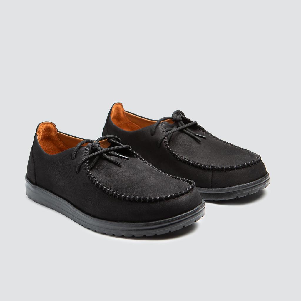 Men’s Lightweight Nubuck Leather Moccasins – Removable Antibacterial Insole – Flexible EVA Sole – Casual & Smart-Casual