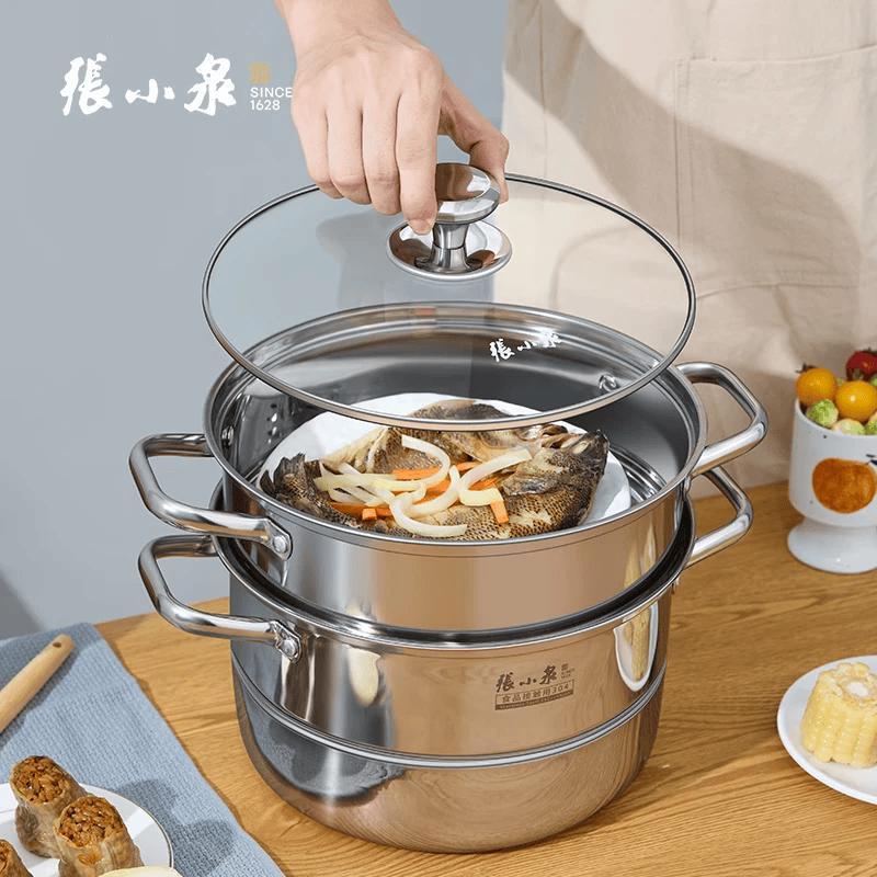 Двухъярусная пароварка из нержавеющей стали Zhang Xiao Quan