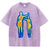 Coolane Body Heat Map Design Мужская футболка уличная рубашка с коротким рукавом спортивная мягкая одежда стираные ретро мужские футболки