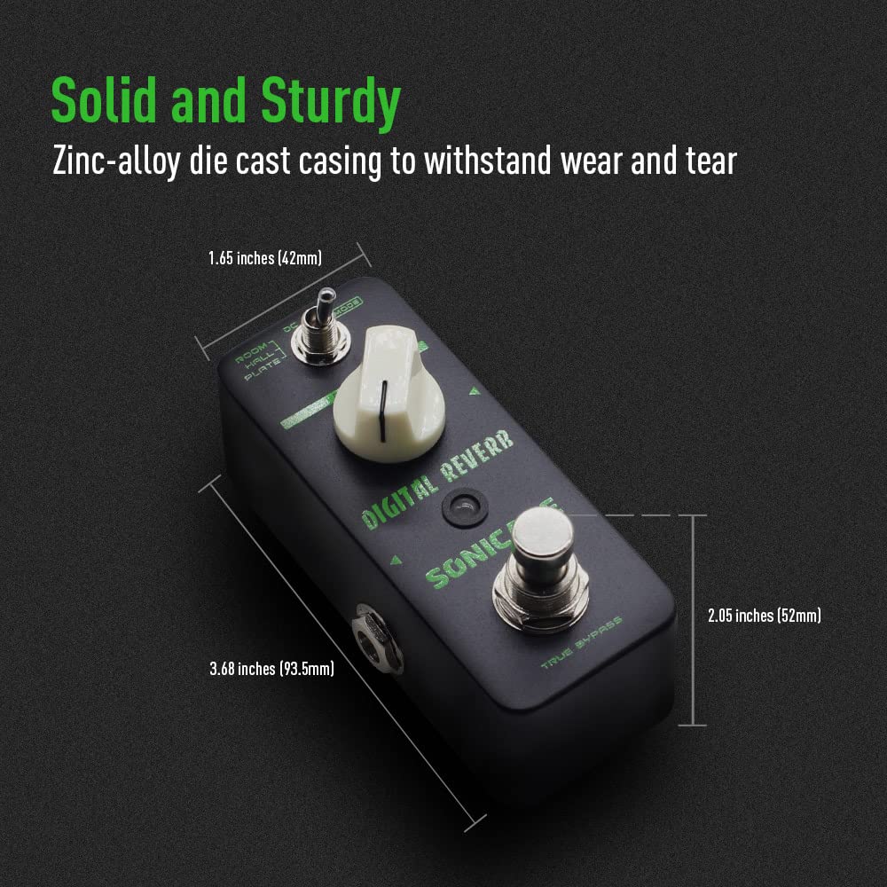 SONICAKE Delay Reverb Гитарная педаль эффектов Цифровая реверберация и