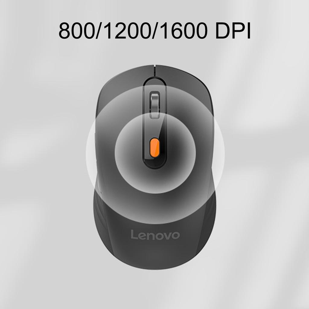 Lenovo Беспроводная мышь Howard, беспроводная BT-мышь 2,4 ГГц с нано-USB-приемником, портативная мышь для