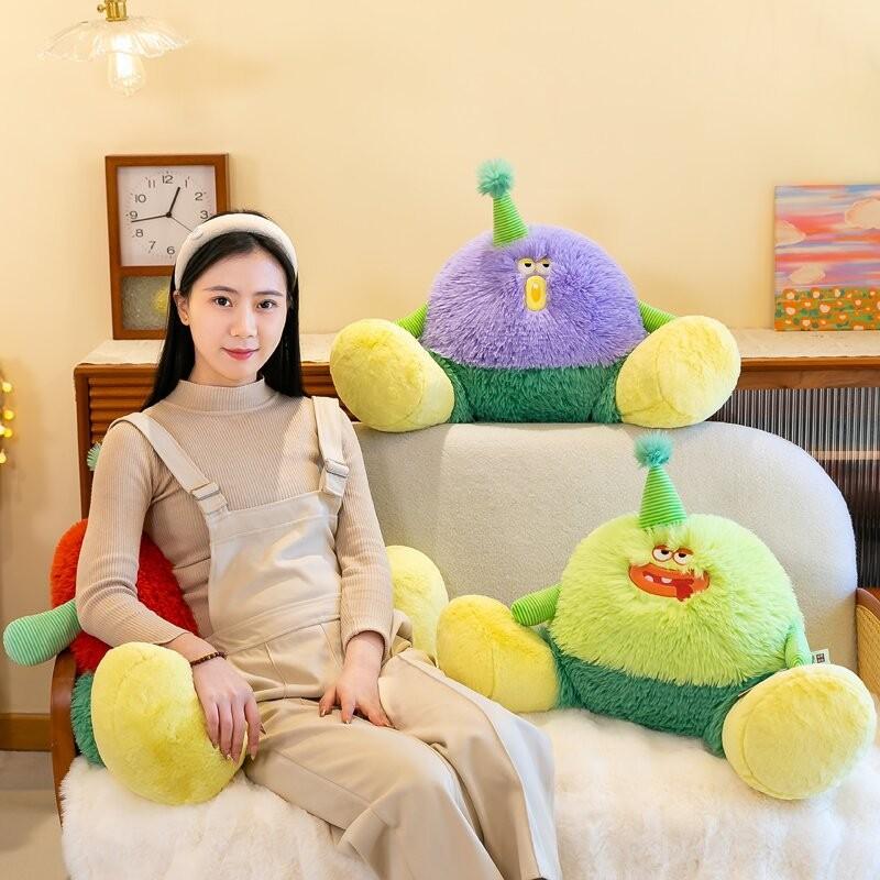 Soft Bigfoot Monster Plush Toy Doll Backrest Pillow Childrens Birthday Gift