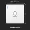 Wall Doorbell Switch Reset Push Button Wire Drawing Panel,EU/UK/US/Standard Home Hotel Doorbell Automatic Reset Button Switch 86
