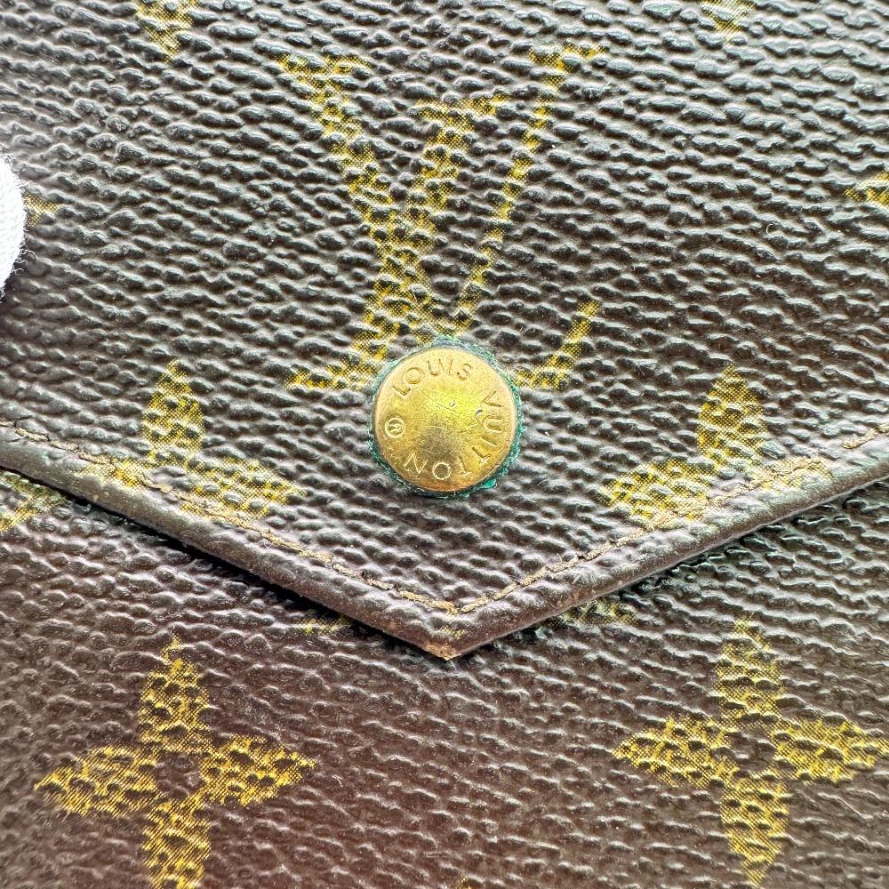 LOUIS VUITTON M61660 Vintage W Hook Wallet Compact Wallet Monogram Monogram Portonet Bie Cult Credit Tri-fold wallet Brown Monogram Used