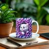 Cat Ceramic Mug 11 Oz Ceramic Drinking Mug Classic 3D Bookshelf Water Cup Christmas Cat Lovers Gift