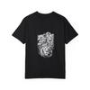 Crewneck T Shirt White Lion Faces Graphic Print Casual Wear for Men and Women Streetwear Fashion Statement Outfit Summer Top