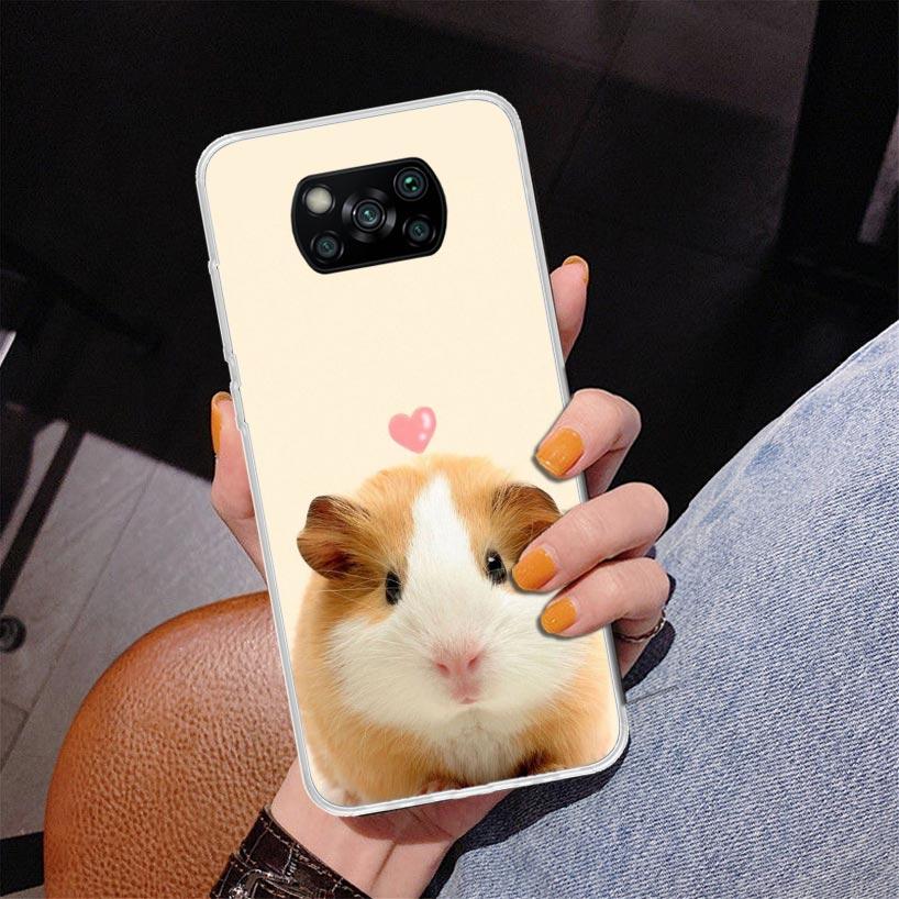 Cute Lovely Pet Hamster Phone Case For Xiaomi Poco X7 X6 X5 Pro F7 Ultra Redmi 15C 15 13C 13 12C 12 10 10A 10C 9 9A 9C 9T Cover