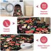 153X214CM Washable Rug Boho Floral Area Rug Non Slip Soft Carpet Low Pile Indoor Floor Carpet for Bedroom Office Dining Room