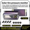 Universal Solar-USB TPMS External Sensor System with IPX7 Waterproof Display - Smart Tire Pressure Monitor