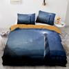 Sky Duvet Cover Set Space Night Time Universe Stars Nebulas Moon Decorative Bedding Set King Twin Size Polyester Comforter Cover
