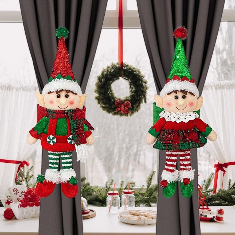 Fastener Curtain Holder with Magic Sticker Curtain Holdbacks Xmas Window Decor