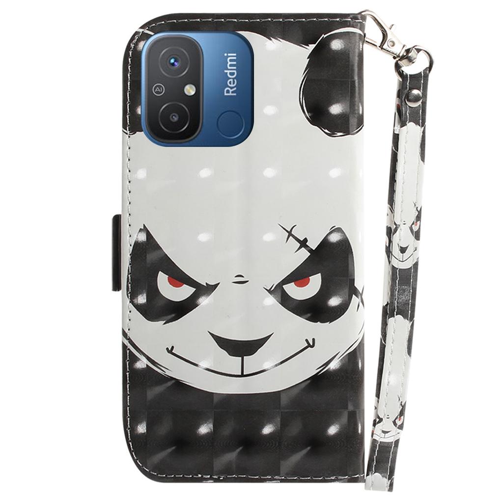 Чехол-кошелек для телефона Xiaomi Redmi 11A 4G/12C 4G, чехол-подставка с принтом из искусственной кожи и ремешком