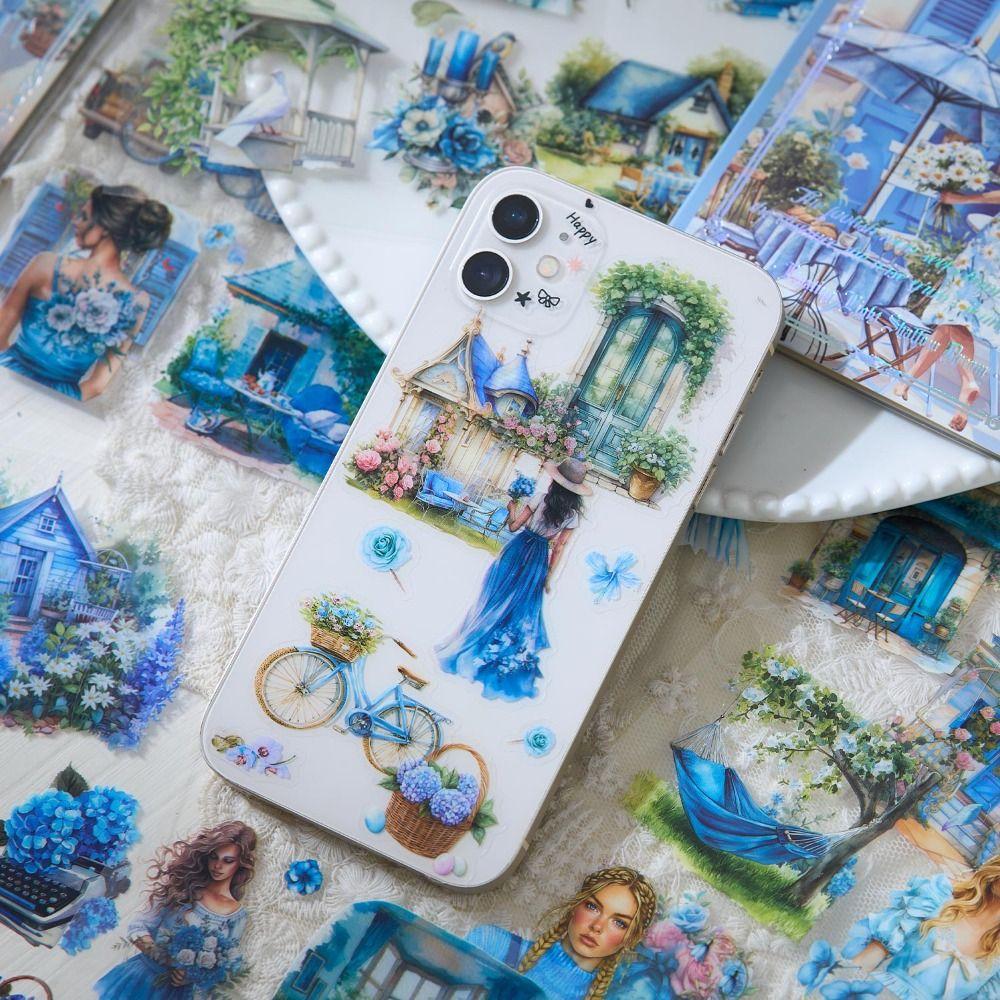 20 pcs/pack Die-cut Sticker Book Floating Light Shallow Dream Series PET Theme Handbook Sticker Retro Girl Character