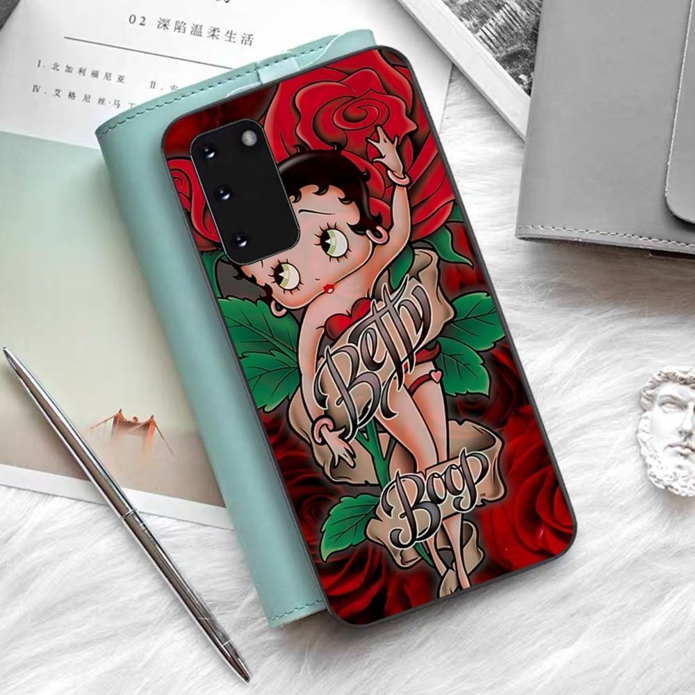 Cartoon B-Betty B-Boop Phone Case For Samsung S 24 Fe 25 Ultra Plus 20 Lite 21 30 22 23 24 22 Ultra 5G Fundas