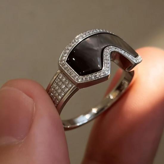 Кольцо регулируемого размера в форме горнолыжной маски, 3D, аксессуар для украшения зимней одежды, подарок для любителя лыжного спорта