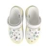 Crocs Crush Clog EVA Moldy Cheese Decorative Buckle Hand Painted Graffiti Casual Fashion Versatile Hole Shoes Unisex White