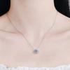 Fashion Certified Moissanite Necklace for Women 0.5-2CT VVS Brilliant Moissanite Diamond Halo Pendent Necklaces Anniversary Gift