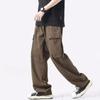 Men's Korean-Style Multi-Pocket Wide-Leg Casual Overalls - Trendy Retro Straight Trousers