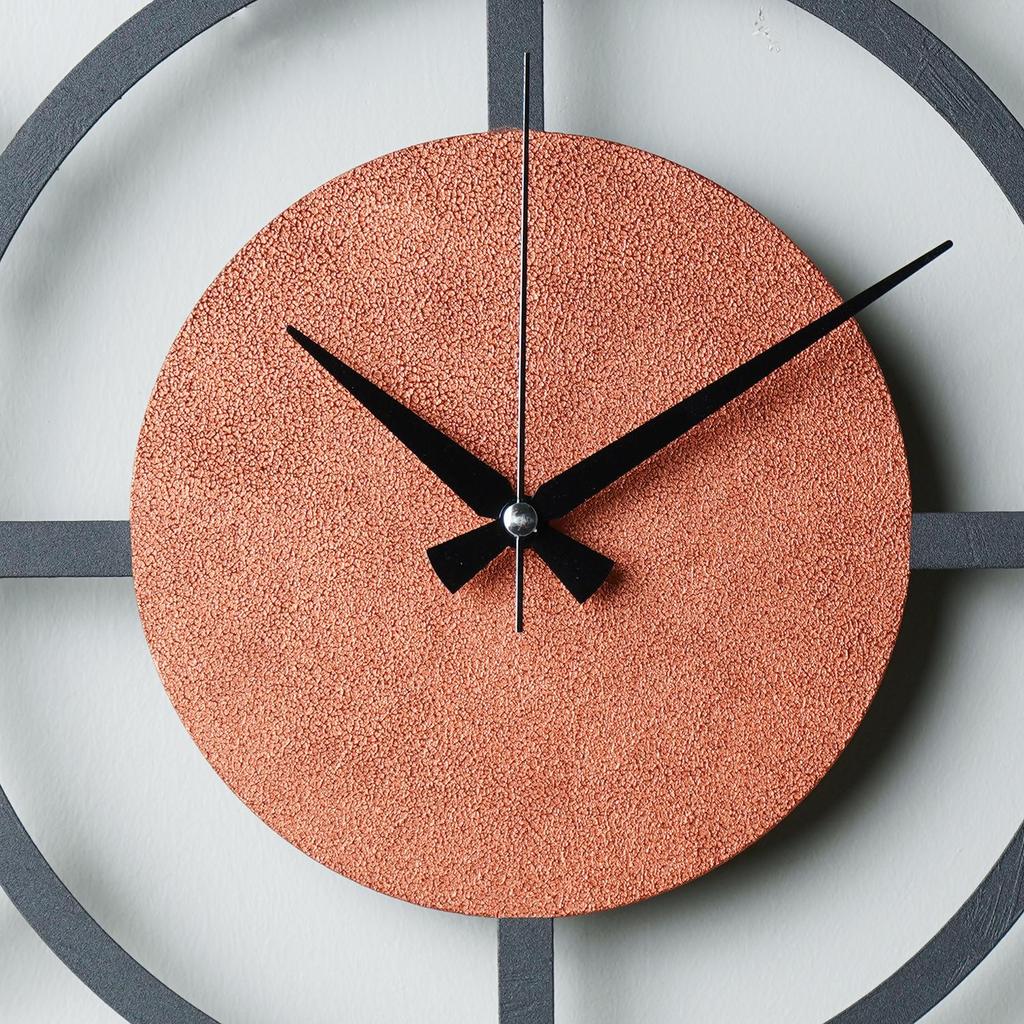 MUYIKA A Bunnela Silver, Red, Black Metal Color Wall Clock 50x50cm MDS-50