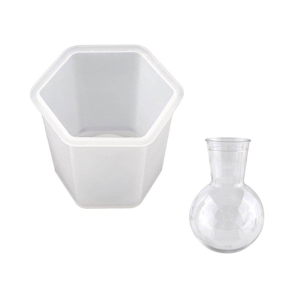 Круглые вазы из смолы, силиконовые формы для вазы, станция для размножения растений, 2 шт., силиконовая форма для вазы для гидропоники, держатель для цветов