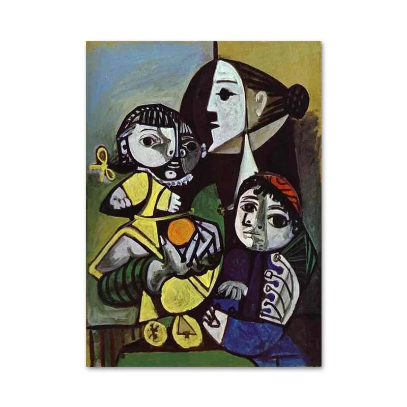 Знаменитая холщовая картина Пикассо Абстрактные граффити Фигура Постеры Принты Настенное искусство Картины для гостиной Украшение дома