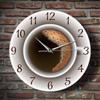 Wall Clock Style Fashion Simple Silent Coffee Cup Background for Home Decor Pure White Type Wall Clock Modern Design Timer