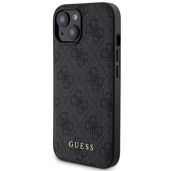 Etui do iPhone 15 Guess Hardcase MagSafe 4G Metal Logo Czarne