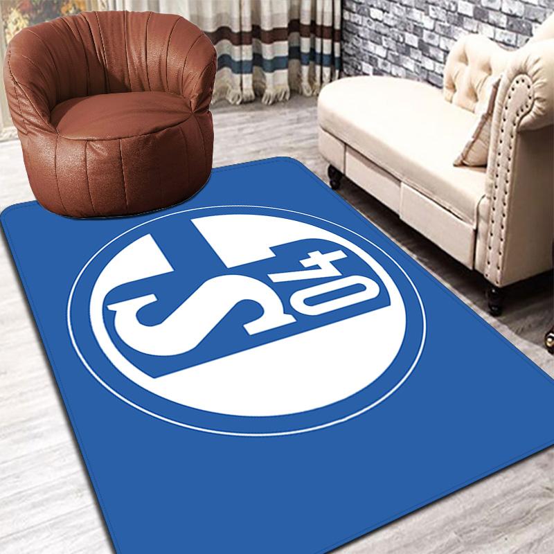 Schalke 04 Pattern Rug Floor Mat for Living Room or Bedroom Soft and Comfortable Carpet a Gift for Birthday and Holiday.