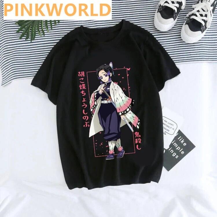 Japanese Anime Cartoon Funny Fashioin WoUnisex T-shirt Print Ladies T-shirt Casual Basis O-collar Black Shirt Short Sleeve Tshirt