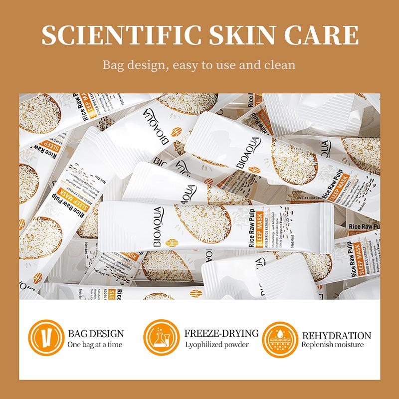 Рисовая несмываемая маска для сна Stay Up увлажняющая восстанавливающая маска увлажняющая успокаивающая уход за кожей ночная замороженная пленка в коробке