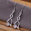 2023 New Arrival 925 Silver Twist Long Dangle Earring For Women Fashion Jewelry Gifts