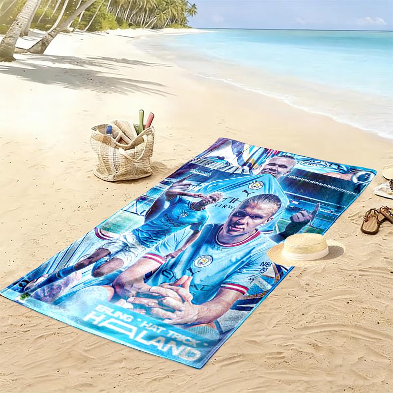 1pc Erling Haaland Beach Towel, Soft Beach Towel Suitable for Beach Swimming, Outdoor Camping and Traveling