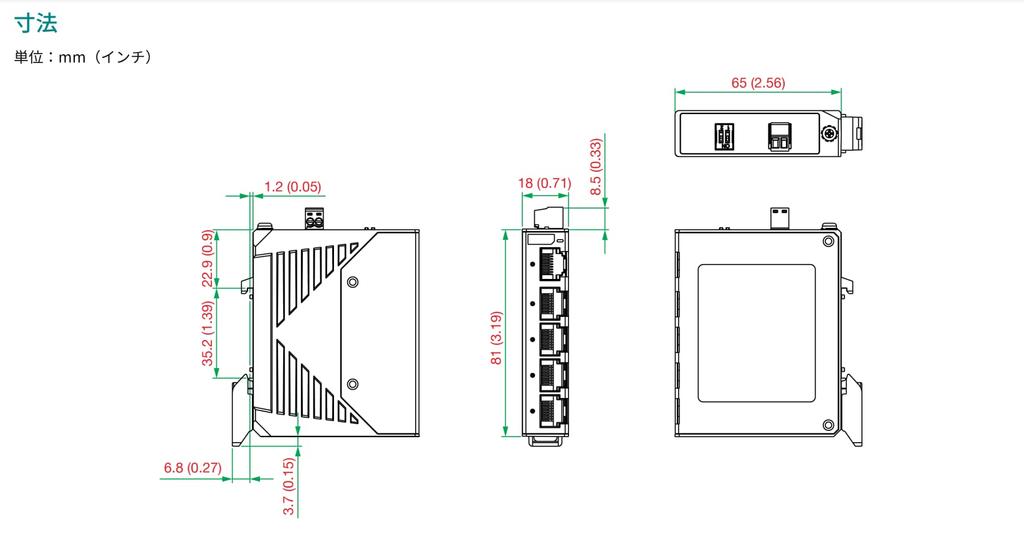 MOXA Unmanaged Ethernet Switch Compatible with Operating Temperature To Compact 5-port -10℃ 60℃ EDS-2005-EL
