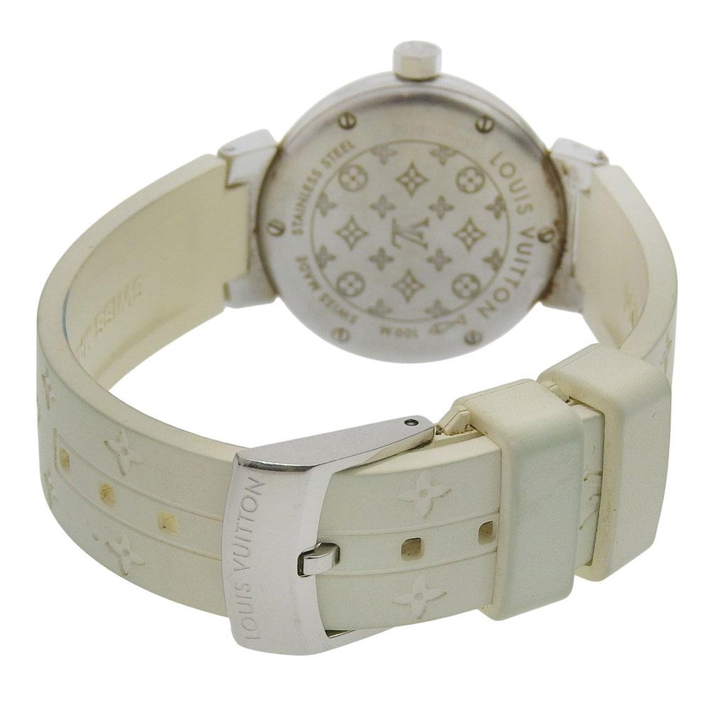 LOUIS VUITTON Tambour Watches Q1211 BrownDial Stainless Steel/rubber Quartz Analog display Women Used