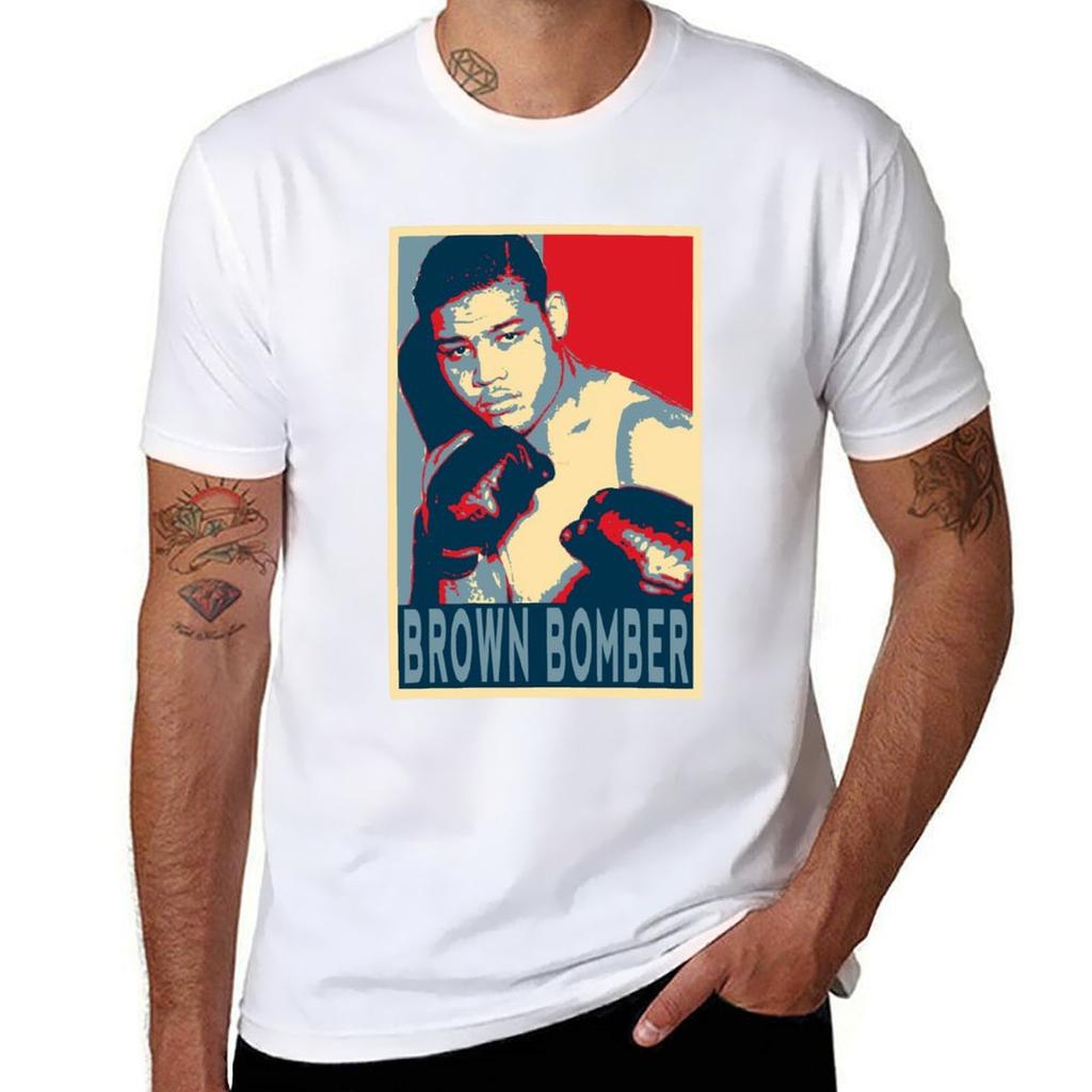 Joe Louis The Brown Bomber Tshirt Work Utility Short Sleeve Shirt
