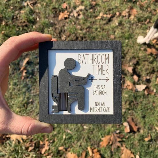 Песочный таймер для унитаза, рамочный таймер для ванной комнаты, песочные часы, напоминание о времени в туалете, подарок в виде белого слона для мужа, папы, подростков, наполнители для чулок