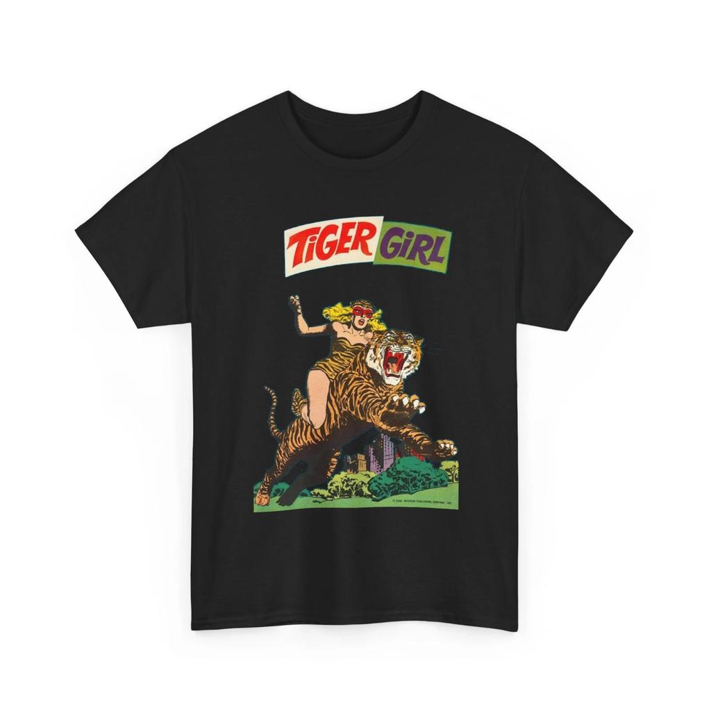 Девушка-тигр - TSH-2026-XL08 Унисекс 100% Хлопок Футболка Мужские Футболки Топ