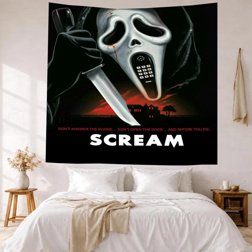 Scream Wall Decor Tapestry Art For Pet Memorial Birthdaywedding Party Backdrop Family Gift