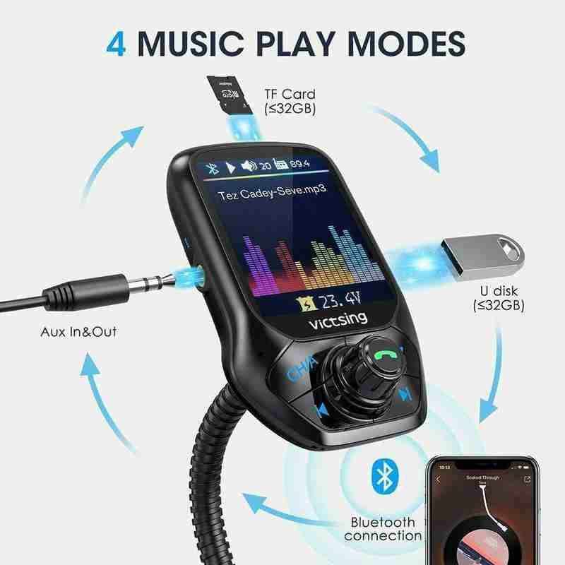 Автомобильный Bluetooth MP3-плеер Bluetooth Автомобильный FM-передатчик MP3-плеер Hands Free Радио Адаптер Комплект USB-зарядное устройство